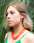 Celosia Coral Torsade Necklace