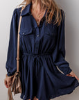 Kim Chest Pockets Tunic Shirt Mini Dress