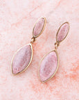 Champion Double Drop Rhodonite Earrings