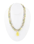 Chartruese Green Lemon Jade Statement Necklace