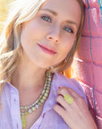 Chartruese Green Lemon Jade Statement Necklace
