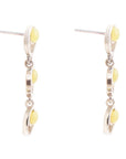 Chartruese Yellow Jade Post Earrings