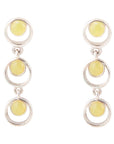 Chartruese Yellow Jade Post Earrings