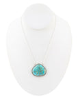 Corinth Blue Turquoise and Sterling Silver Pendant Necklace