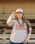 Pink Hell I Won't Cowgirl Graphic Tee