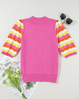Phoenix Ribbed Short Sleeve Sweater