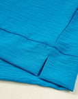 Clara V Neckline Crinkled Blouse