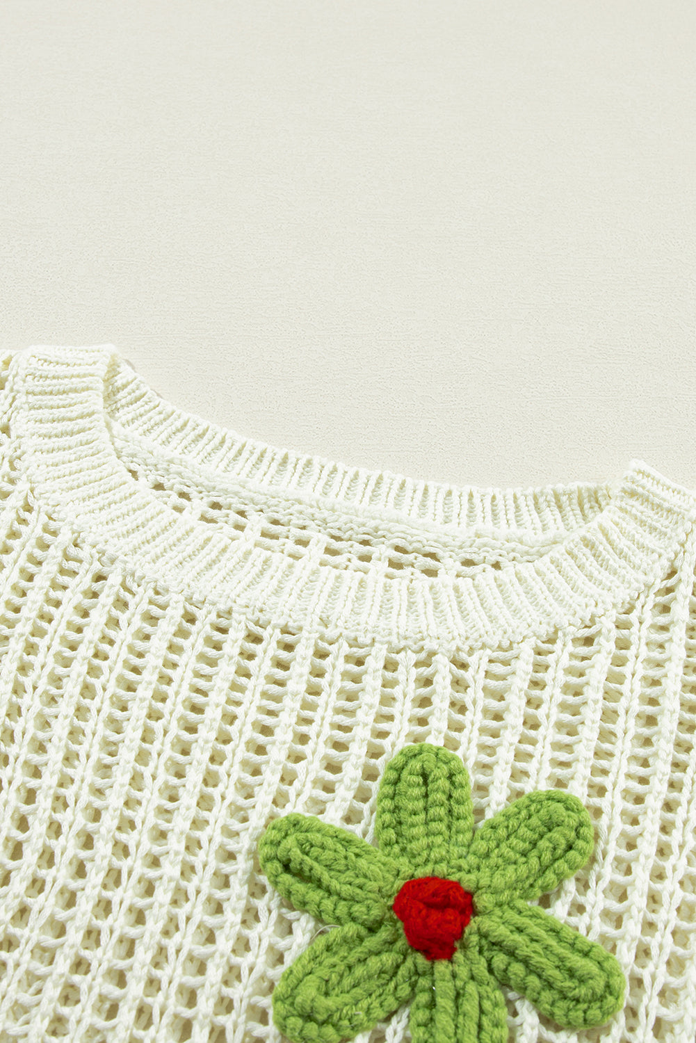 Floral Crochet Sweater T-Shirt
