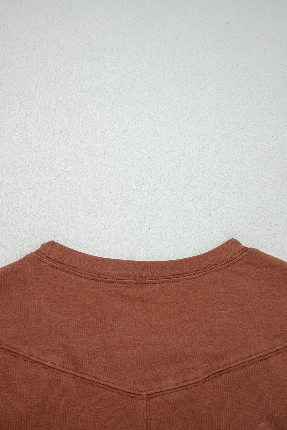 Solid Raw Seam Long Sleeve Top