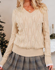 Abigail Lace Patchwork Sleeve Sweater