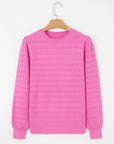 Kay Knit Ribbed Cuffs Crew Neck Sweater