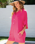 Nyomi Half Button Collared Loose Romper