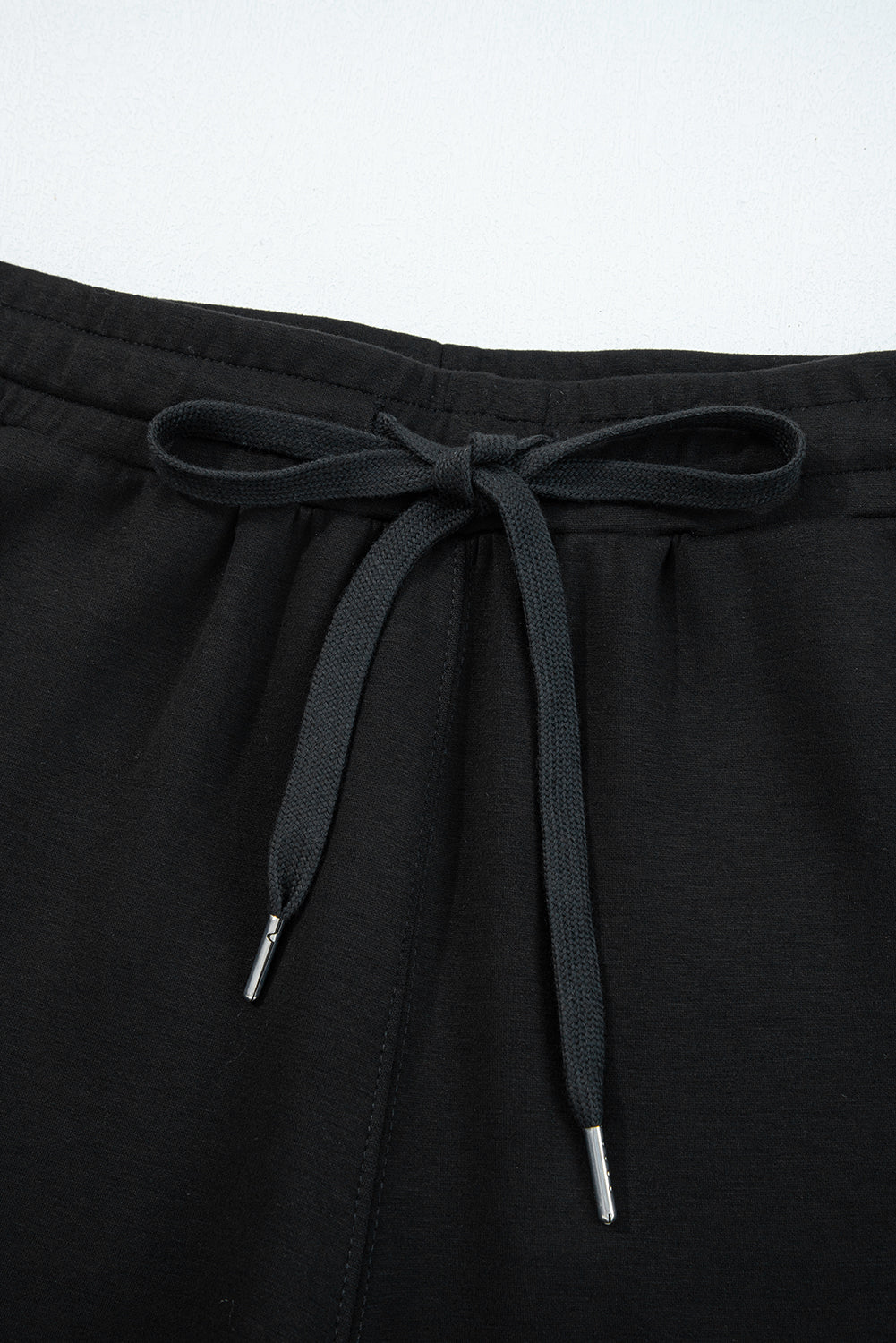 Solid Quarter-Zip Top and Drawstring Pants Set