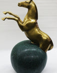 Rearing Stallion Mustang Horse Bronze Marble Statue Sculpture Western Art Gift