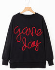 GAME DAY Tinsel Drop Shoulder Sweatshirt