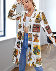 Vintage Cowboy Collage Western Lightweight Cardigan