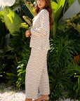 Stephanie Stripe Collared Pullover Set