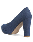 The Denim Block Heel