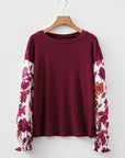Floral Patchwork Long Sleeve Top