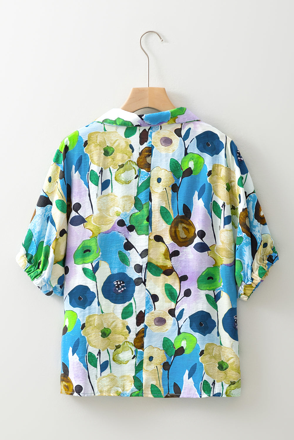 Adele Floral Slit V Neck Blouse