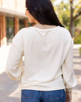 Ember Exposed Seam Knit Patchwork Top