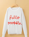 Hello Pumpkin Graphic Sweater