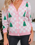Ella Tree Pattern Cardigan Sweater