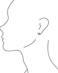 Dainty Lapis and Bronze Dot Earrings