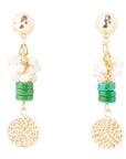 Dani Turquoise and Shell Drop Earrings