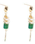 Dani Turquoise and Shell Drop Earrings