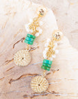 Dani Turquoise and Shell Drop Earrings