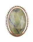 Dark Canadian Jade Faceted Ring