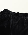 Solid Velvet Jogger Pants