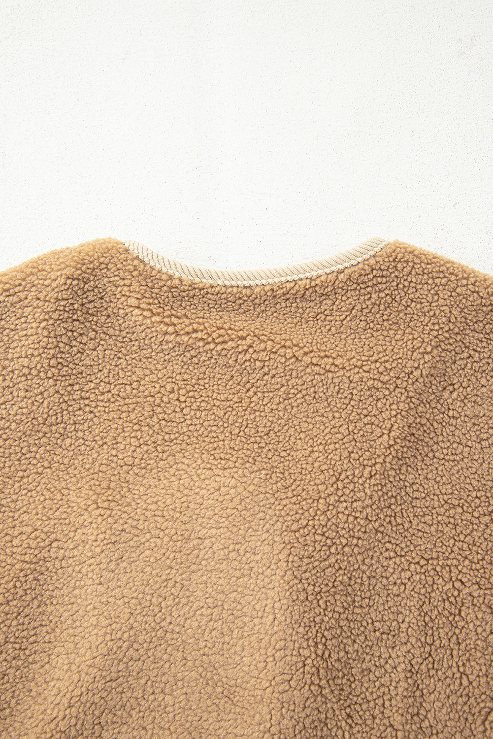 Fleece Corduroy Patchwork Button Up Jacket