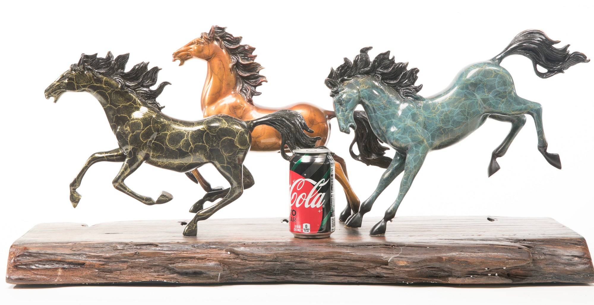 100% Real Bronze Horses Free spirit, By Milo, Numbered with Certificate 1/100