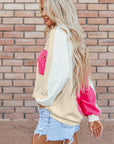 Kehlani Ribbed Collared Oversized Sweatshirt