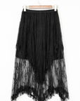 Lace Ruffle Tiered Maxi Skirt