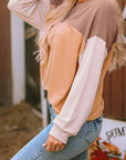 Colorblock Ribbed Long Sleeve Top