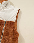 Elizabeth Patchwork Zipper Stand Vest