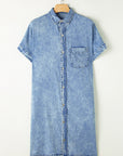 Makayla Loose Medium Wash Chambray Dress
