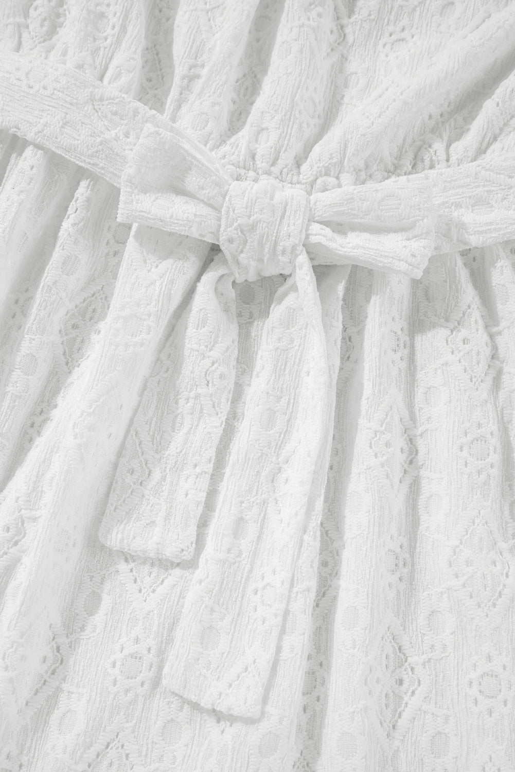 Reyna Lace Sleeveless Knot Back Mini Dress