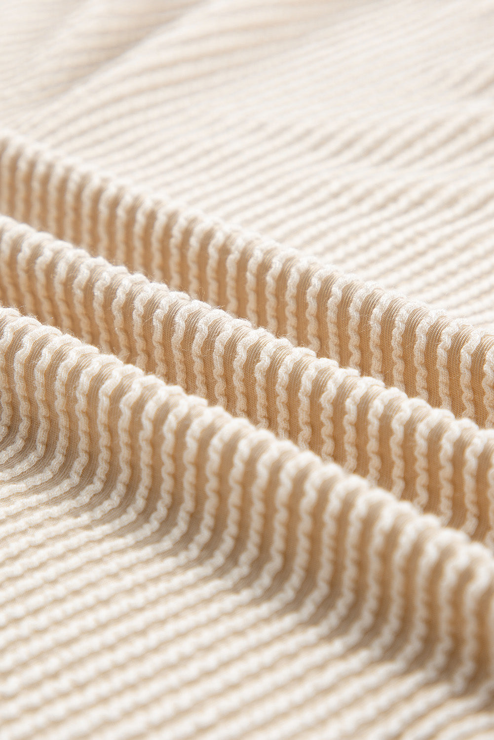 Corded Knit Long Sleeve Top and Shorts Set