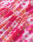 Kaiya Floral Print Ruffled Half Sleeve Plus Size Babydoll Blouse