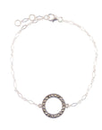 Delicate Stones Line Sterling Silver Bracelet