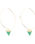 Delphi Green Agate Charm Earrings