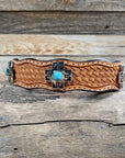 DC1001 - Light Oil Leather Dog Collar 10"-22"