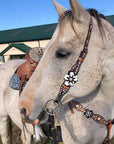 Buckstitch Flower Browband / One Ear Tack Set 