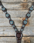 Dark Oil Floral Turquoise Breastcollar 