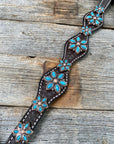 Dark Oil Floral Turquoise Breastcollar 