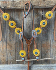 One Ear & Breastcollar -Yellow Daisy 